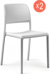 Комплект пластиковых стульев Nardi Bora Bistrot Set 2 стеклопластик белый Фото 1
