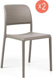 Комплект пластиковых стульев Nardi Bora Bistrot Set 2 стеклопластик тортора Фото 1