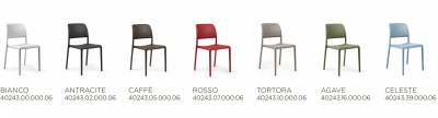 Комплект пластиковых стульев Nardi Bora Bistrot Set 4 стеклопластик тортора Фото 3