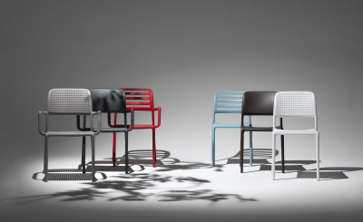 Комплект пластиковых стульев Nardi Costa Bistrot Set 2 стеклопластик антрацит Фото 7