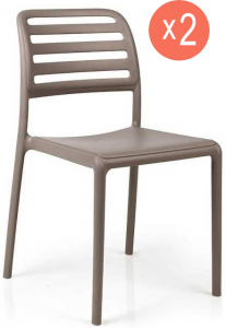 Комплект пластиковых стульев Nardi Costa Bistrot Set 2 стеклопластик тортора Фото 1