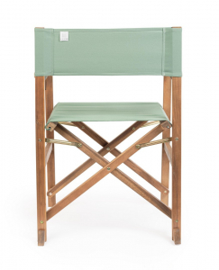 Кресло деревянное складное Garden Relax Noemi Director акация, полиэстер коричневый, зеленый шалфей Фото 4