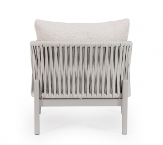 Лаунж-кресло плетеное с подушками Garden Relax Florencia алюминий, роуп, олефин лунный Фото 5