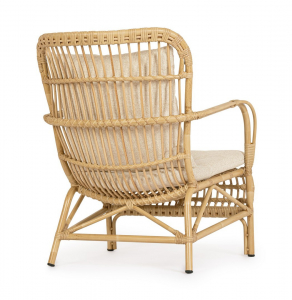 Лаунж-кресло плетеное с подушками Garden Relax Florisel алюминий, искусственный ротанг, олефин натуральный, бежевый Фото 4