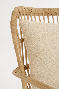 Лаунж-кресло плетеное с подушками Garden Relax Florisel алюминий, искусственный ротанг, олефин натуральный, бежевый Фото 9