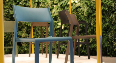 Комплект пластиковых стульев Nardi Trill Bistrot Set 2 стеклопластик бирюзовый Фото 7