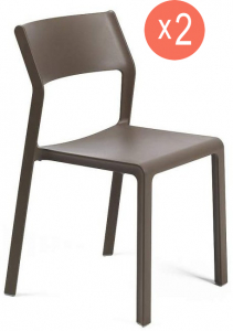 Комплект пластиковых стульев Nardi Trill Bistrot Set 2 стеклопластик табак Фото 1