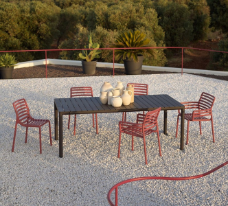 Комплект пластиковых кресел Nardi Doga Set 4 стеклопластик марсала Фото 10