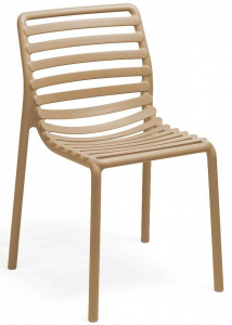 Комплект пластиковых стульев Nardi Doga Bistrot Set 4 стеклопластик капучино Фото 4