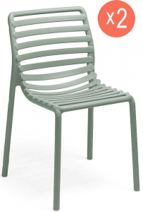 Комплект пластиковых стульев Nardi Doga Bistrot Set 2 стеклопластик мятный Фото 1