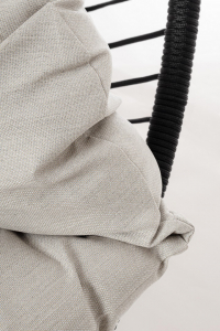 Кресло плетеное подвесное Garden Relax Finley сталь, роуп, полиэстер антрацит, серый Фото 4
