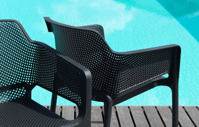 Комплект пластиковых кресел Nardi Net Set 4 стеклопластик антрацит Фото 21