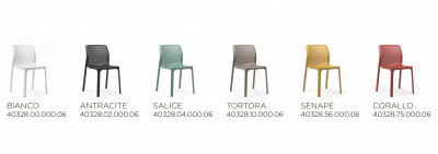 Комплект пластиковых стульев Nardi Bit Set 2 стеклопластик антрацит Фото 3