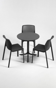 Комплект пластиковых стульев Nardi Bit Set 2 стеклопластик антрацит Фото 6