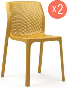 Комплект пластиковых стульев Nardi Bit Set 2 стеклопластик горчичный Фото 1