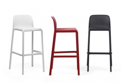 Комплект пластиковых барных стульев Nardi Lido Set 2 стеклопластик белый Фото 7