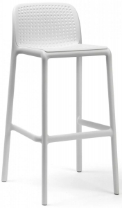 Комплект пластиковых барных стульев Nardi Lido Set 4 стеклопластик белый Фото 4