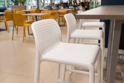 Комплект пластиковых барных стульев Nardi Lido Set 4 стеклопластик белый Фото 6
