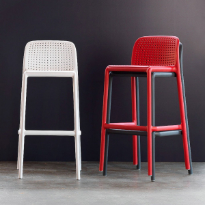Комплект пластиковых барных стульев Nardi Lido Set 2 стеклопластик антрацит Фото 8