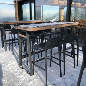 Комплект пластиковых полубарных стульев Nardi Lido Mini Set 2 стеклопластик антрацит Фото 7