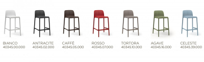 Комплект пластиковых полубарных стульев Nardi Lido Mini Set 4 стеклопластик тортора Фото 3