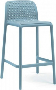 Комплект пластиковых полубарных стульев Nardi Lido Mini Set 2 стеклопластик голубой Фото 4