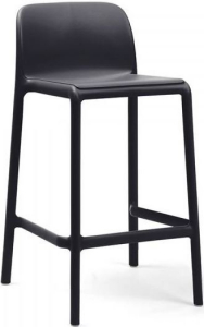 Комплект пластиковых полубарных стульев Nardi Faro Mini Set 2 стеклопластик антрацит Фото 4