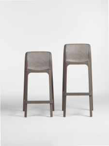 Комплект пластиковых полубарных стульев Nardi Net Stool Mini Set 2 стеклопластик тортора Фото 5