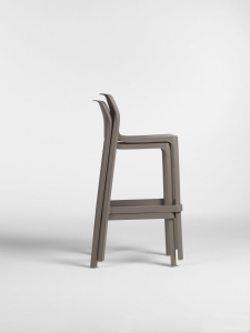 Комплект пластиковых полубарных стульев Nardi Net Stool Mini Set 2 стеклопластик тортора Фото 6
