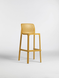 Комплект пластиковых барных стульев Nardi Net Stool Set 2 стеклопластик горчичный Фото 5