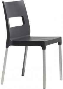 Комплект пластиковых стульев Scab Design Maxi Diva Set 4 алюминий, технополимер, стекловолокно антрацит Фото 3