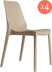 Комплект пластиковых стульев Scab Design Ginevra Set 4 стеклопластик тортора Фото 1