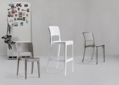 Комплект прозрачных стульев Scab Design Isy Antishock Set 2 поликарбонат серый Фото 5