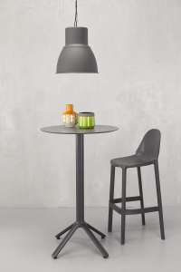 Комплект пластиковых барных стульев Scab Design Piu Set 4 стеклопластик антрацит Фото 5