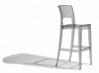 Комплект барных прозрачных стульев Scab Design Isy Antishock Set 2 поликарбонат серый Фото 4