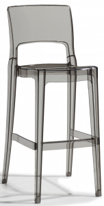 Комплект барных прозрачных стульев Scab Design Isy Antishock Set 4 поликарбонат серый Фото 3