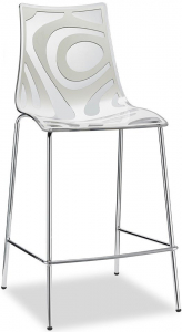 Комплект пластиковых полубарных стульев Scab Design Wave Set 2 сталь, технополимер лен Фото 3