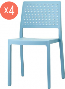 Комплект пластиковых стульев Scab Design Emi Set 4 стеклопластик голубой Фото 1