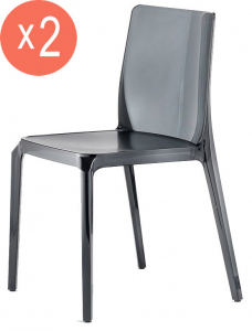 Комплект прозрачных стульев PEDRALI Blitz Set 2 поликарбонат серый Фото 1