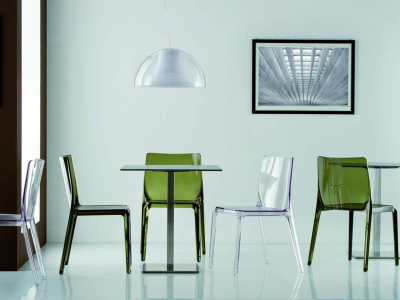 Комплект прозрачных стульев PEDRALI Blitz Set 2 поликарбонат зеленый Фото 5
