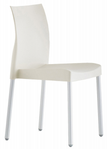 Комплект пластиковых стульев PEDRALI Ice Set 2 алюминий, полипропилен слоновая кость Фото 4