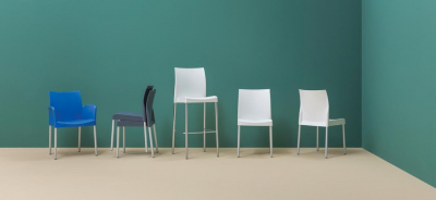 Комплект пластиковых стульев PEDRALI Ice Set 2 алюминий, полипропилен слоновая кость Фото 6