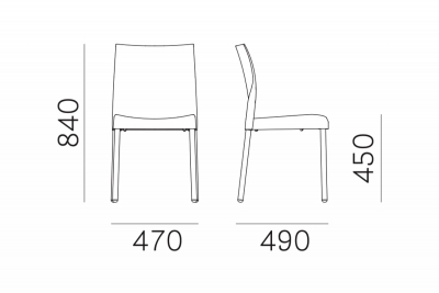 Комплект пластиковых стульев PEDRALI Ice Set 2 алюминий, полипропилен слоновая кость Фото 2