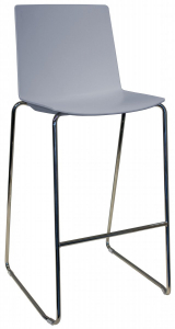 Комплект пластиковых барных стульев Gaber Kanvas ST 76 Set 4 металл, технополимер хром, жемчужный серый Фото 4