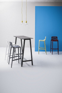 Комплект пластиковых барных стульев Gaber Isidoro 76 Set 2 металл-полимер серый Фото 5