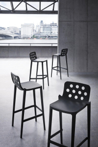 Комплект пластиковых барных стульев Gaber Isidoro 76 Set 2 металл-полимер серый Фото 6