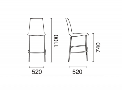 Комплект прозрачных барных стульев PAPATYA X-Treme BSL Set 2 сталь, поликарбонат хромированный, прозрачный Фото 2