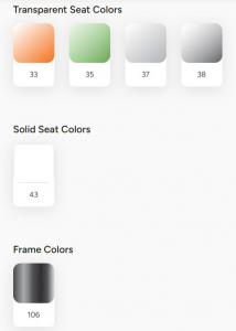 Комплект прозрачных стульев PAPATYA X-Treme S Set 2 сталь, поликарбонат хромированный, оранжевый Фото 3