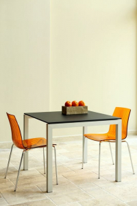 Комплект прозрачных стульев PAPATYA X-Treme S Set 2 сталь, поликарбонат хромированный, оранжевый Фото 6