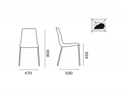 Комплект прозрачных стульев PAPATYA X-Treme S Set 2 сталь, поликарбонат хромированный, дымчатый Фото 2